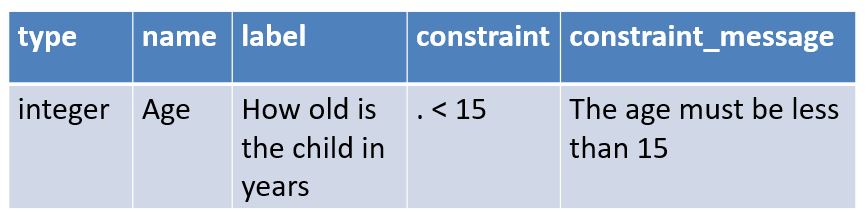 Constraint Message