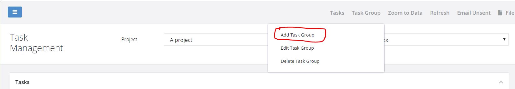 Adding a Task Groups