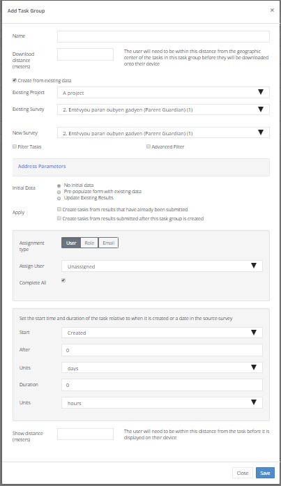 Dialog for Automatic Tasks