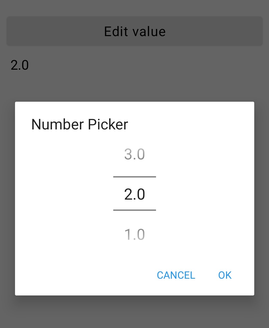 A picker range widget with a start point of 1, end of 10 and step of 1